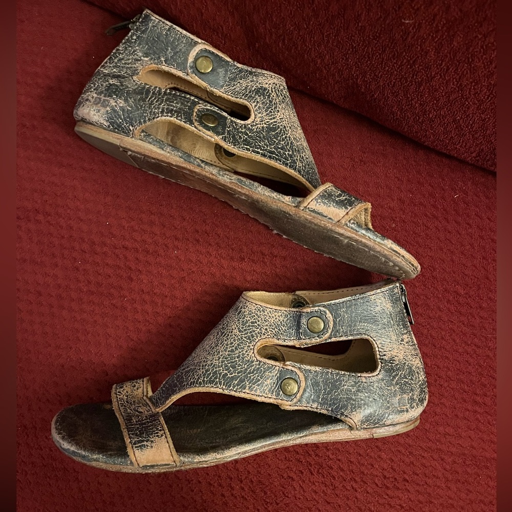 Bed Stu Distressed Leather Sandals - Picture 3 of 6